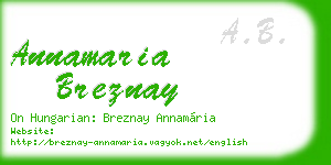 annamaria breznay business card